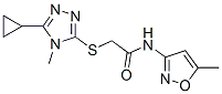 (9ci)-2-[(5-環(huán)丙基-4-甲基-4H-1,2,4-噻唑-3-基)硫代]-n-(5-甲基-3-異噁唑基)-乙酰胺結(jié)構(gòu)式_604772-31-8結(jié)構(gòu)式