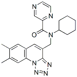 (9CI)-N-環(huán)己基-N-[(7,8-二甲基四唑并[1,5-a]喹啉-4-基)甲基]-吡嗪羧酰胺結(jié)構(gòu)式_604779-60-4結(jié)構(gòu)式
