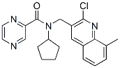 (9CI)-N-[(2-氯-8-甲基-3-喹啉)甲基]-N-環(huán)戊基-吡嗪羧酰胺結構式_604780-15-6結構式
