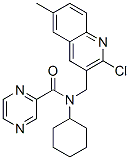 (9CI)-N-[(2-氯-6-甲基-3-喹啉)甲基]-N-環(huán)己基-吡嗪羧酰胺結(jié)構(gòu)式_604780-80-5結(jié)構(gòu)式
