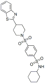 (9ci)-4-[[4-(2-苯并噻唑)-1-哌啶基]磺?；鵠-n-環(huán)己基-苯磺酰胺結(jié)構(gòu)式_606082-84-2結(jié)構(gòu)式