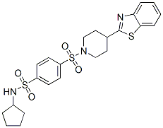 (9ci)-4-[[4-(2-苯并噻唑)-1-哌啶基]磺?；鵠-n-環(huán)戊基-苯磺酰胺結(jié)構(gòu)式_606082-88-6結(jié)構(gòu)式