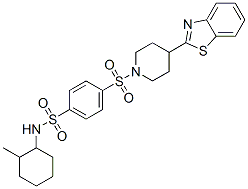 (9ci)-4-[[4-(2-苯并噻唑)-1-哌啶基]磺?；鵠-n-(2-甲基環(huán)己基)-苯磺酰胺結(jié)構(gòu)式_606082-91-1結(jié)構(gòu)式