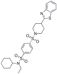(9ci)-4-[[4-(2-苯并噻唑)-1-哌啶基]磺?；鵠-n-環(huán)己基-n-乙基-苯磺酰胺結(jié)構(gòu)式_606082-92-2結(jié)構(gòu)式
