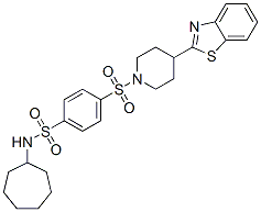 (9ci)-4-[[4-(2-苯并噻唑)-1-哌啶基]磺?；鵠-n-環(huán)庚基-苯磺酰胺結(jié)構(gòu)式_606083-01-6結(jié)構(gòu)式