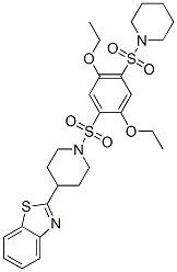(9CI)-4-(2-苯并噻唑)-1-[[2,5-二乙氧基-4-(1-哌啶基磺?；?苯基]磺?；鵠-哌啶結構式_606083-05-0結構式