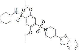 (9ci)-4-[[4-(2-苯并噻唑)-1-哌啶基]磺酰基]-n-環(huán)己基-2,5-二乙氧基-苯磺酰胺結(jié)構(gòu)式_606083-14-1結(jié)構(gòu)式