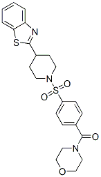 (9ci)-4-[4-[[4-(2-苯并噻唑)-1-哌啶基]磺酰基]苯甲?；鵠-嗎啉結(jié)構(gòu)式_606083-20-9結(jié)構(gòu)式