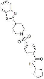 (9ci)-4-[[4-(2-苯并噻唑)-1-哌啶基]磺?；鵠-n-環(huán)戊基-苯甲酰胺結(jié)構(gòu)式_606083-22-1結(jié)構(gòu)式