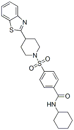 (9ci)-4-[[4-(2-苯并噻唑)-1-哌啶基]磺?；鵠-n-環(huán)己基-苯甲酰胺結(jié)構(gòu)式_606083-25-4結(jié)構(gòu)式