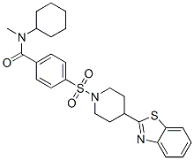 (9ci)-4-[[4-(2-苯并噻唑)-1-哌啶基]磺?；鵠-n-環(huán)己基-n-甲基-苯甲酰胺結(jié)構(gòu)式_606083-28-7結(jié)構(gòu)式