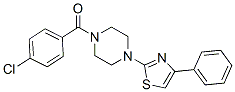 Piperazine, 1-(4-chlorobenzoyl)-4-(4-phenyl-2-thiazolyl)-(9ci)Structure,606087-53-0Structure Piperazine, 1-(4-chlorobenzoyl)-4-(4-phenyl-2-thiazolyl)-(9ci) Structure,606087-53-0Structure
