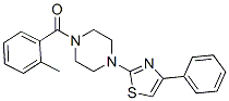 Piperazine, 1-(2-methylbenzoyl)-4-(4-phenyl-2-thiazolyl)-(9ci)Structure,606087-59-6Structure Piperazine, 1-(2-methylbenzoyl)-4-(4-phenyl-2-thiazolyl)-(9ci) Structure,606087-59-6Structure