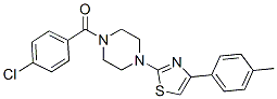(9ci)-1-(4-氯苯甲?；?-4-[4-(4-甲基苯基)-2-噻唑]-哌嗪結(jié)構(gòu)式_606087-71-2結(jié)構(gòu)式