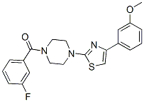 (9ci)-1-(3-氟苯甲酰基)-4-[4-(3-甲氧基苯基)-2-噻唑]-哌嗪結(jié)構(gòu)式_606088-62-4結(jié)構(gòu)式