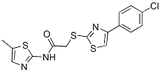 (9ci)-2-[[4-(4-氯苯基)-2-噻唑]硫代]-n-(5-甲基-2-噻唑)-乙酰胺結(jié)構(gòu)式_606089-15-0結(jié)構(gòu)式