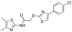 (9ci)-2-[[4-(4-氯苯基)-2-噻唑]硫代]-n-(4,5-二甲基-2-噻唑)-乙酰胺結(jié)構(gòu)式_606089-21-8結(jié)構(gòu)式