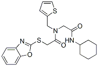 (9ci)-2-(2-苯并噁唑基硫代)-n-[2-(環(huán)己基氨基)-2-氧代乙基]-n-(2-噻吩甲基)-乙酰胺結構式_606098-38-8結構式