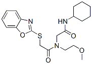 (9ci)-2-(2-苯并噁唑基硫代)-n-[2-(環(huán)己基氨基)-2-氧代乙基]-n-(2-甲氧基乙基)-乙酰胺結構式_606098-45-7結構式