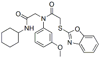 (9ci)-2-(2-苯并噁唑基硫代)-n-[2-(環(huán)己基氨基)-2-氧代乙基]-n-(3-甲氧基苯基)-乙酰胺結(jié)構(gòu)式_606098-49-1結(jié)構(gòu)式