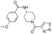 (9ci)-4-甲氧基-n-[1-(1,2,3-噻二唑-4-基羰基)-4-哌啶基]-苯甲酰胺結(jié)構(gòu)式_606102-04-9結(jié)構(gòu)式