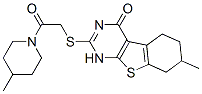 (9ci)-1-[[(1,4,5,6,7,8-六氫-7-甲基-4-氧代[1]苯并噻吩并[2,3-d]嘧啶-2-基)硫代]乙?；鵠-4-甲基-哌啶結構式_606106-61-0結構式