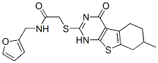 (9ci)-n-(2-呋喃甲基)-2-[(1,4,5,6,7,8-六氫-7-甲基-4-氧代[1]苯并噻吩并[2,3-d]嘧啶-2-基)硫代]-乙酰胺結構式_606106-87-0結構式