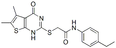 (9ci)-2-[(1,4-二氫-5,6-二甲基-4-氧代噻吩并[2,3-d]嘧啶-2-基)硫代]-n-(4-乙基苯基)-乙酰胺結(jié)構(gòu)式_606107-51-1結(jié)構(gòu)式