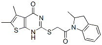 (9ci)-1-[[(1,4-二氫-5,6-二甲基-4-氧代噻吩并[2,3-d]嘧啶-2-基)硫代]乙?；鵠-2,3-二氫-2-甲基-1H-吲哚結(jié)構(gòu)式_606107-63-5結(jié)構(gòu)式