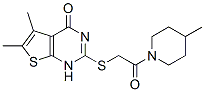 (9ci)-1-[[(1,4-二氫-5,6-二甲基-4-氧代噻吩并[2,3-d]嘧啶-2-基)硫代]乙酰基]-4-甲基-哌啶結(jié)構(gòu)式_606107-68-0結(jié)構(gòu)式