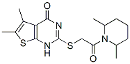 (9ci)-1-[[(1,4-二氫-5,6-二甲基-4-氧代噻吩并[2,3-d]嘧啶-2-基)硫代]乙?；鵠-2,6-二甲基-哌啶結構式_606107-70-4結構式