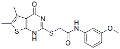 (9ci)-2-[(1,4-二氫-5,6-二甲基-4-氧代噻吩并[2,3-d]嘧啶-2-基)硫代]-n-(3-甲氧基苯基)-乙酰胺結(jié)構(gòu)式_606107-90-8結(jié)構(gòu)式