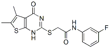 (9ci)-2-[(1,4-二氫-5,6-二甲基-4-氧代噻吩并[2,3-d]嘧啶-2-基)硫代]-n-(3-氟苯基)-乙酰胺結(jié)構(gòu)式_606108-13-8結(jié)構(gòu)式