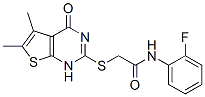 (9ci)-2-[(1,4-二氫-5,6-二甲基-4-氧代噻吩并[2,3-d]嘧啶-2-基)硫代]-n-(2-氟苯基)-乙酰胺結構式_606108-16-1結構式
