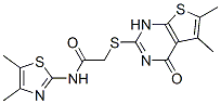 (9ci)-2-[(1,4-二氫-5,6-二甲基-4-氧代噻吩并[2,3-d]嘧啶-2-基)硫代]-n-(4,5-二甲基-2-噻唑)-乙酰胺結構式_606108-28-5結構式