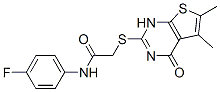 (9ci)-2-[(1,4-二氫-5,6-二甲基-4-氧代噻吩并[2,3-d]嘧啶-2-基)硫代]-n-(4-氟苯基)-乙酰胺結(jié)構(gòu)式_606108-52-5結(jié)構(gòu)式