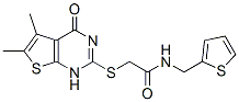 (9ci)-2-[(1,4-二氫-5,6-二甲基-4-氧代噻吩并[2,3-d]嘧啶-2-基)硫代]-n-(2-噻吩甲基)-乙酰胺結(jié)構(gòu)式_606108-66-1結(jié)構(gòu)式