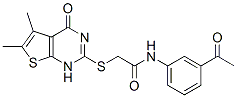 (9ci)-n-(3-乙?；交?-2-[(1,4-二氫-5,6-二甲基-4-氧代噻吩并[2,3-d]嘧啶-2-基)硫代]-乙酰胺結(jié)構(gòu)式_606108-75-2結(jié)構(gòu)式