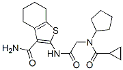 (9ci)-2-[[[環(huán)戊基(環(huán)丙基羰基)氨基]乙?；鵠氨基]-4,5,6,7-四氫-苯并[b]噻吩-3-羧酰胺結(jié)構(gòu)式_606109-37-9結(jié)構(gòu)式