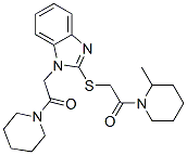 (9CI)-2-甲基-1-[[[1-[2-氧代-2-(1-哌啶基)乙基]-1H-苯并咪唑-2-基]硫代]乙?；鵠-哌啶結(jié)構(gòu)式_606109-86-8結(jié)構(gòu)式