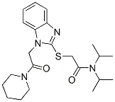 (9ci)-N,N-雙(1-甲基乙基)-2-[[1-[2-氧代-2-(1-哌啶基)乙基]-1H-苯并咪唑-2-基]硫代]-乙酰胺結構式_606109-90-4結構式