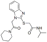 (9ci)-n-(1-甲基乙基)-2-[[1-[2-氧代-2-(1-哌啶基)乙基]-1H-苯并咪唑-2-基]硫代]-乙酰胺結構式_606109-94-8結構式