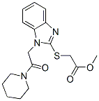 (9ci)-[[1-[2-氧代-2-(1-哌啶基)乙基]-1H-苯并咪唑-2-基]硫代]-乙酸甲酯結(jié)構(gòu)式_606109-96-0結(jié)構(gòu)式