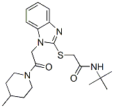 (9ci)-n-(1,1-二甲基乙基)-2-[[1-[2-(4-甲基-1-哌啶基)-2-氧代乙基]-1H-苯并咪唑-2-基]硫代]-乙酰胺結(jié)構(gòu)式_606110-02-5結(jié)構(gòu)式