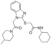 (9ci)-n-環(huán)己基-2-[[1-[2-(4-甲基-1-哌啶基)-2-氧代乙基]-1H-苯并咪唑-2-基]硫代]-乙酰胺結(jié)構(gòu)式_606110-04-7結(jié)構(gòu)式