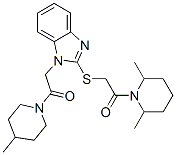(9CI)-2,6-二甲基-1-[[[1-[2-(4-甲基-1-哌啶基)-2-氧代乙基]-1H-苯并咪唑-2-基]硫代]乙?；鵠-哌啶結(jié)構(gòu)式_606110-11-6結(jié)構(gòu)式