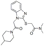 (9ci)-N,N-二甲基-2-[[1-[2-(4-甲基-1-哌啶基)-2-氧代乙基]-1H-苯并咪唑-2-基]硫代]-乙酰胺結(jié)構(gòu)式_606110-23-0結(jié)構(gòu)式