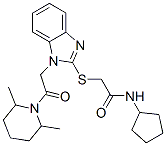 (9ci)-n-環(huán)戊基-2-[[1-[2-(2,6-二甲基-1-哌啶基)-2-氧代乙基]-1H-苯并咪唑-2-基]硫代]-乙酰胺結(jié)構(gòu)式_606110-29-6結(jié)構(gòu)式