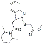 (9ci)-[[1-[2-(2,6-二甲基-1-哌啶基)-2-氧代乙基]-1H-苯并咪唑-2-基]硫代]-乙酸甲酯結構式_606110-47-8結構式