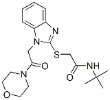 (9ci)-n-(1,1-二甲基乙基)-2-[[1-[2-(4-嗎啉)-2-氧代乙基]-1H-苯并咪唑-2-基]硫代]-乙酰胺結(jié)構(gòu)式_606110-55-8結(jié)構(gòu)式